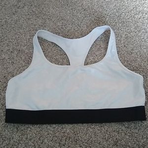 Sparkle white sports bra/ rave Top